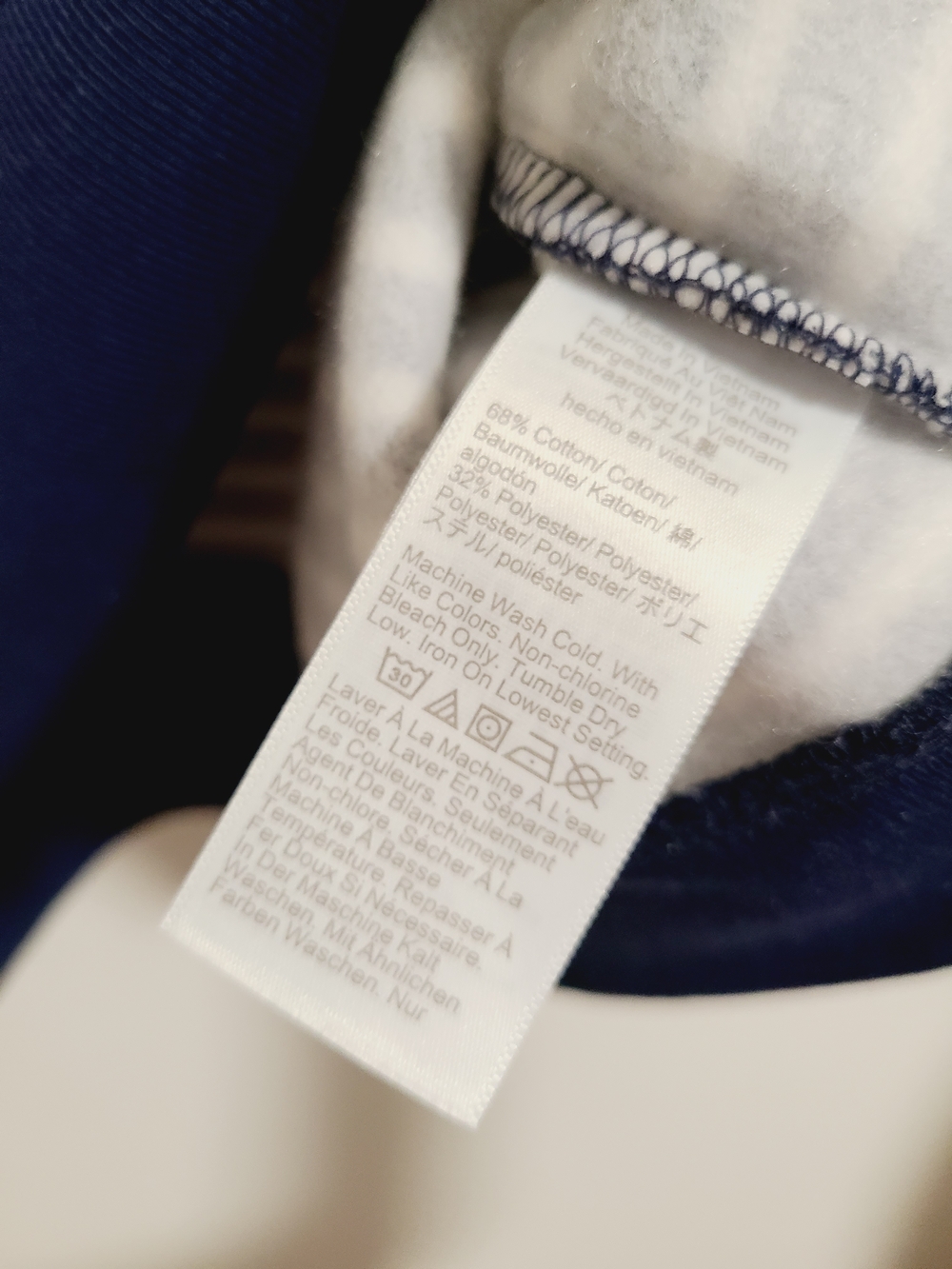 NWT J. Crew Factory Navy Blue and White Striped Crewneck Sweater - Picture 4 of 7
